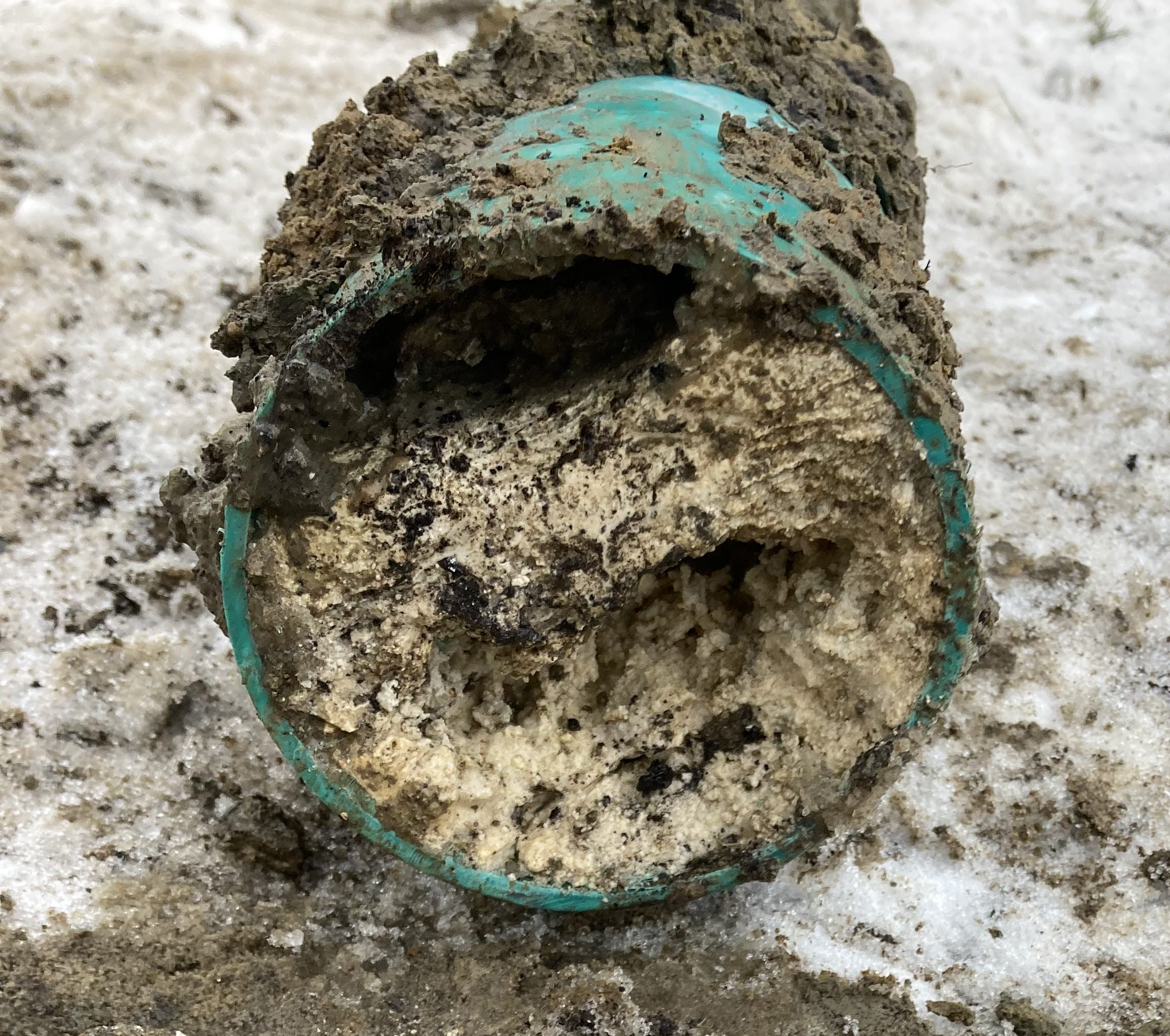 Sewer pipe clooged with kitchen grease - Brandon, MB